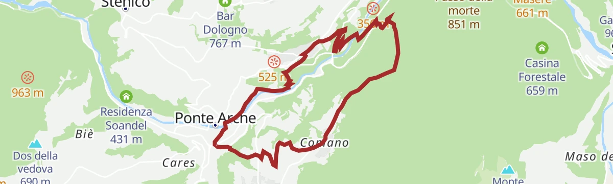 Route map: Sentiero dell'Acqua